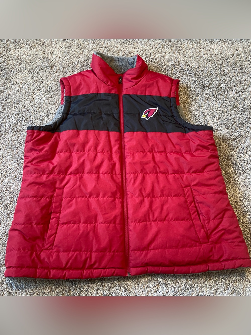 Arizona cardinals reversible women vest XXL red gray 2XL NFL